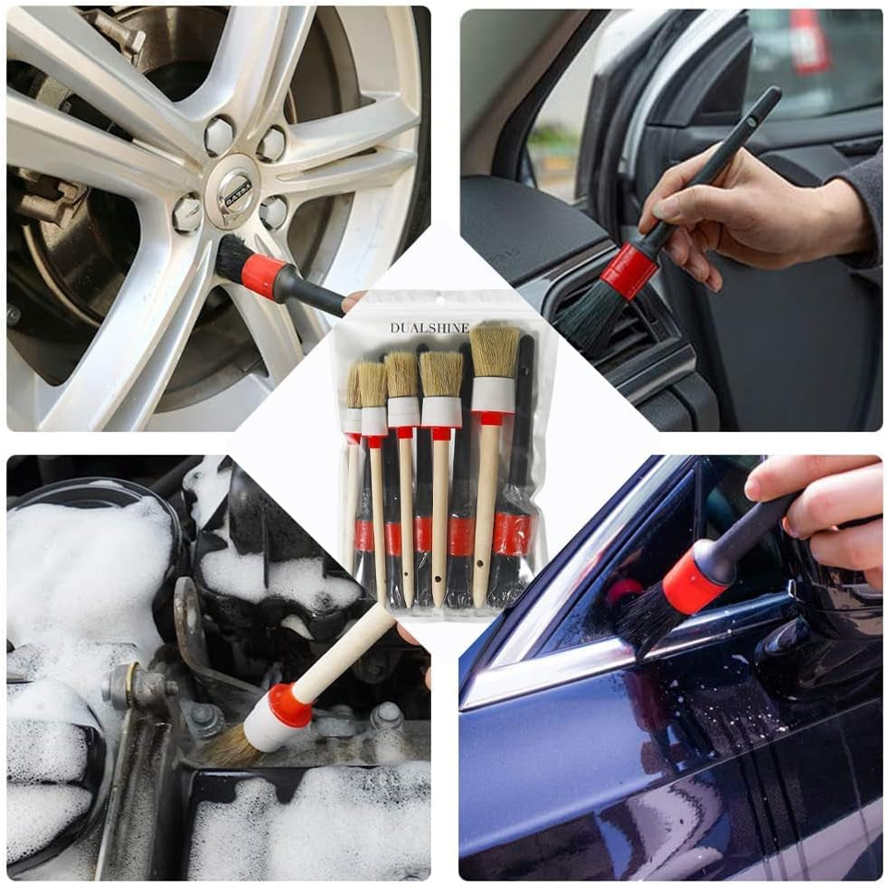 10PCS  Car Auto Detailing Brush Set, Auto Detailing Brushes Cleaner Car Detailing Brushes Exterior, Car Interior Brush for Detailing Cars Automotive Interior, Wheels, Exterior, Leather