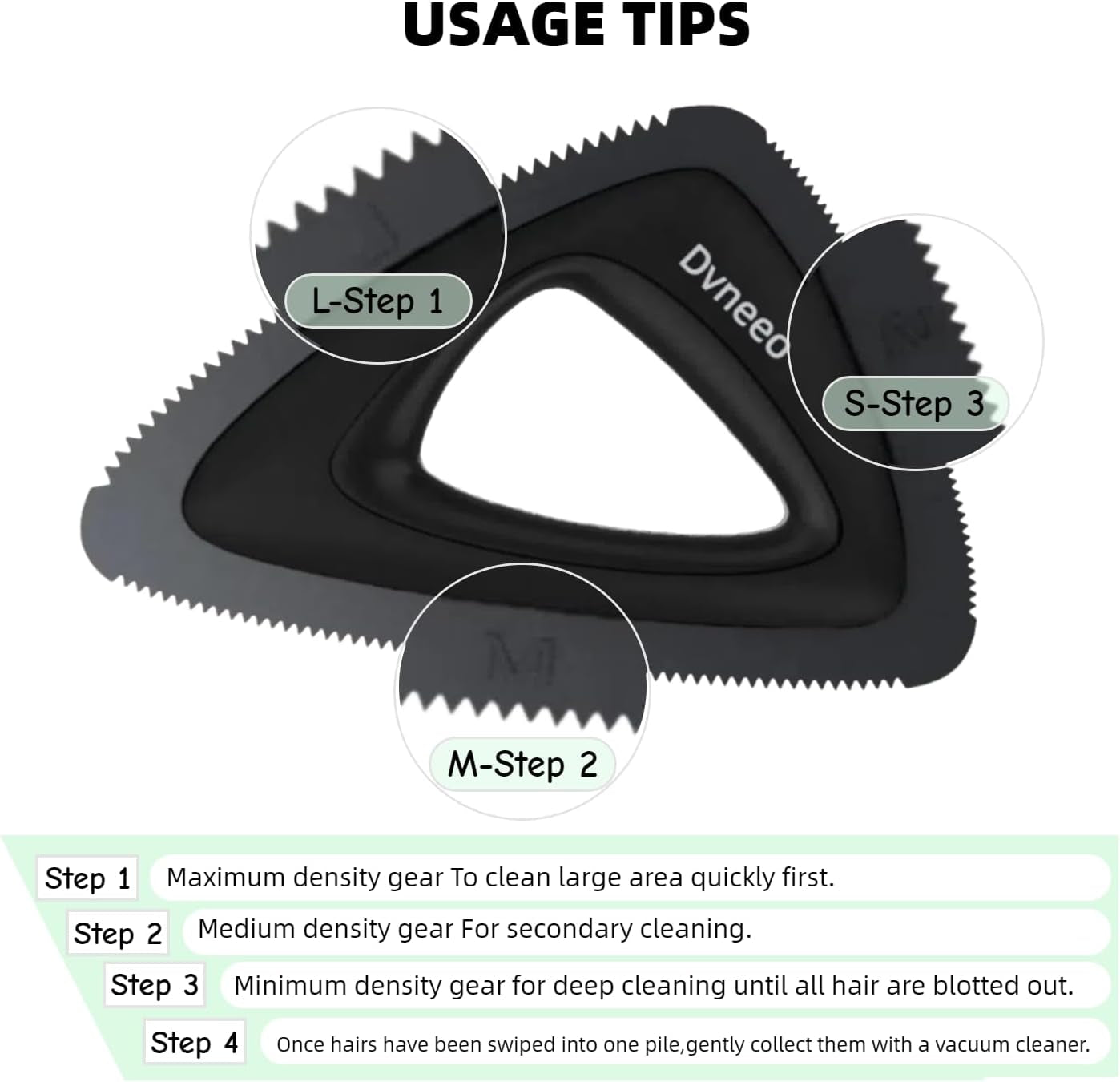Pet Hair Removal Tool, Carpet Dog Hair Remover for Car Interior- Rapid Removal, Durable & Ergonomic, for Car Mats, Couch, Furniture, Carpets (Purple)