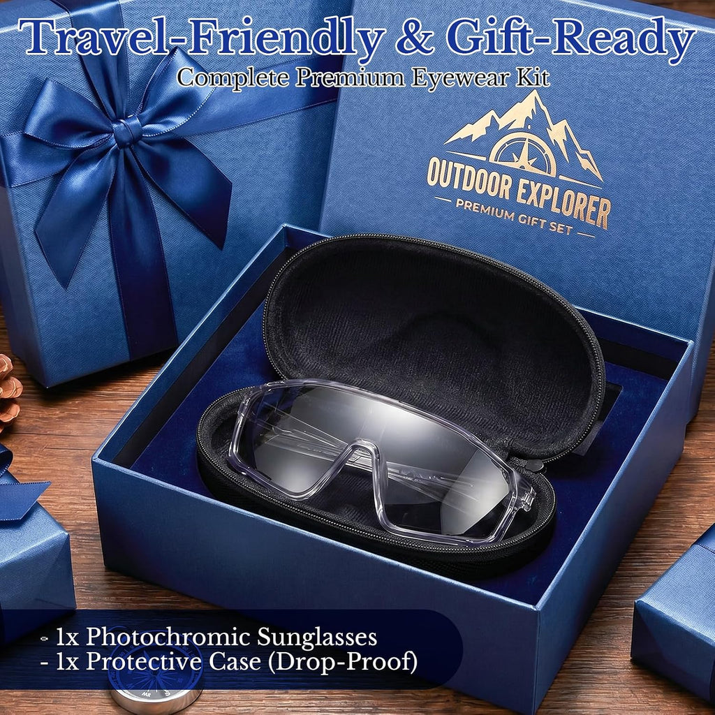 2026 New Photochromic Cycling Sunglasses-Uv400 Protection Safety Transition Glasse for Sports & Work