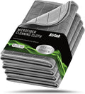 Carbon Microfiber Towels for Car Drying Window Glass Cleaner Magic Cleaning Cloth Auto Detailing Car Wipes Lint Free Rags Large Towel Interior Detailer, Pack of 4, 20" X 16", Grey