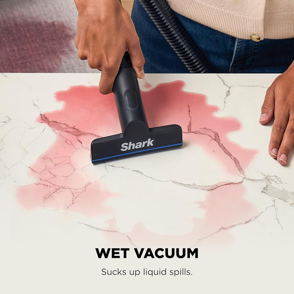 Shark Everymess™ | Ultra-Powerful 3-In-1 Wet Vac, Dry Vac, & Stain Eliminator | Stainforce Technology, Perfect for Homes, Pets, and Cars | 3 Accessories and Cleaning Solution | Blue | VX102BRN