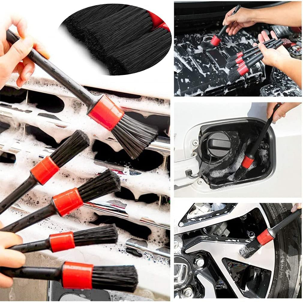 10PCS  Car Auto Detailing Brush Set, Auto Detailing Brushes Cleaner Car Detailing Brushes Exterior, Car Interior Brush for Detailing Cars Automotive Interior, Wheels, Exterior, Leather