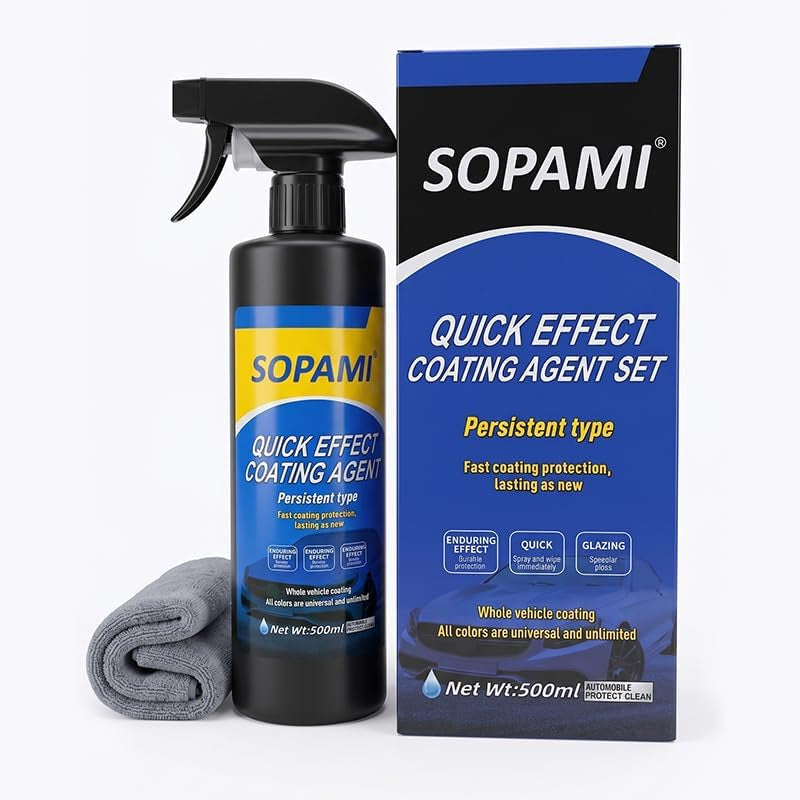 Ceramic Paint Sealant, Ceramic Coating Maximum Gloss | Shine Ceramic Wax, Car Coating Spray Extremely Hydrophobic Ceramic Spray Coating for Cars, Rvs, Motorcycles, Boats, and Atvs