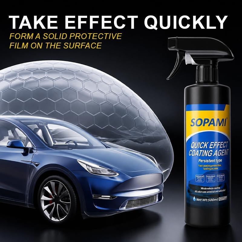 Ceramic Paint Sealant, Ceramic Coating Maximum Gloss | Shine Ceramic Wax, Car Coating Spray Extremely Hydrophobic Ceramic Spray Coating for Cars, Rvs, Motorcycles, Boats, and Atvs