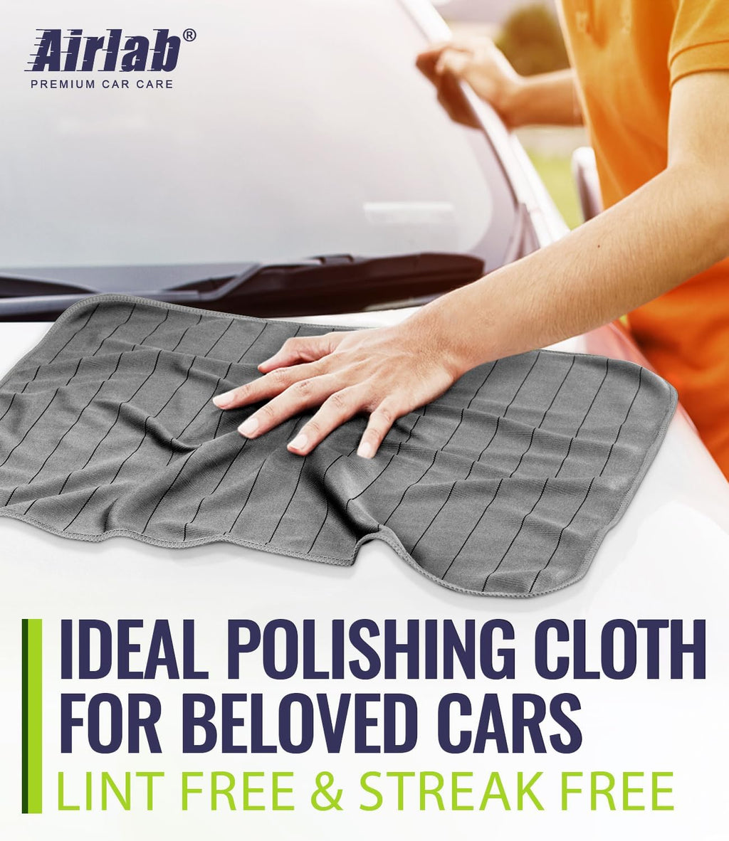 Carbon Microfiber Towels for Car Drying Window Glass Cleaner Magic Cleaning Cloth Auto Detailing Car Wipes Lint Free Rags Large Towel Interior Detailer, Pack of 4, 20" X 16", Grey