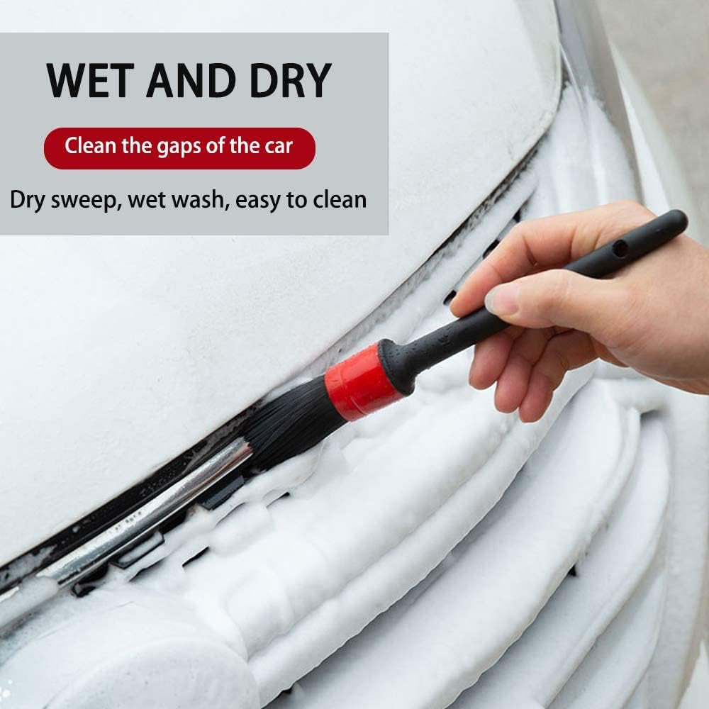 10PCS  Car Auto Detailing Brush Set, Auto Detailing Brushes Cleaner Car Detailing Brushes Exterior, Car Interior Brush for Detailing Cars Automotive Interior, Wheels, Exterior, Leather
