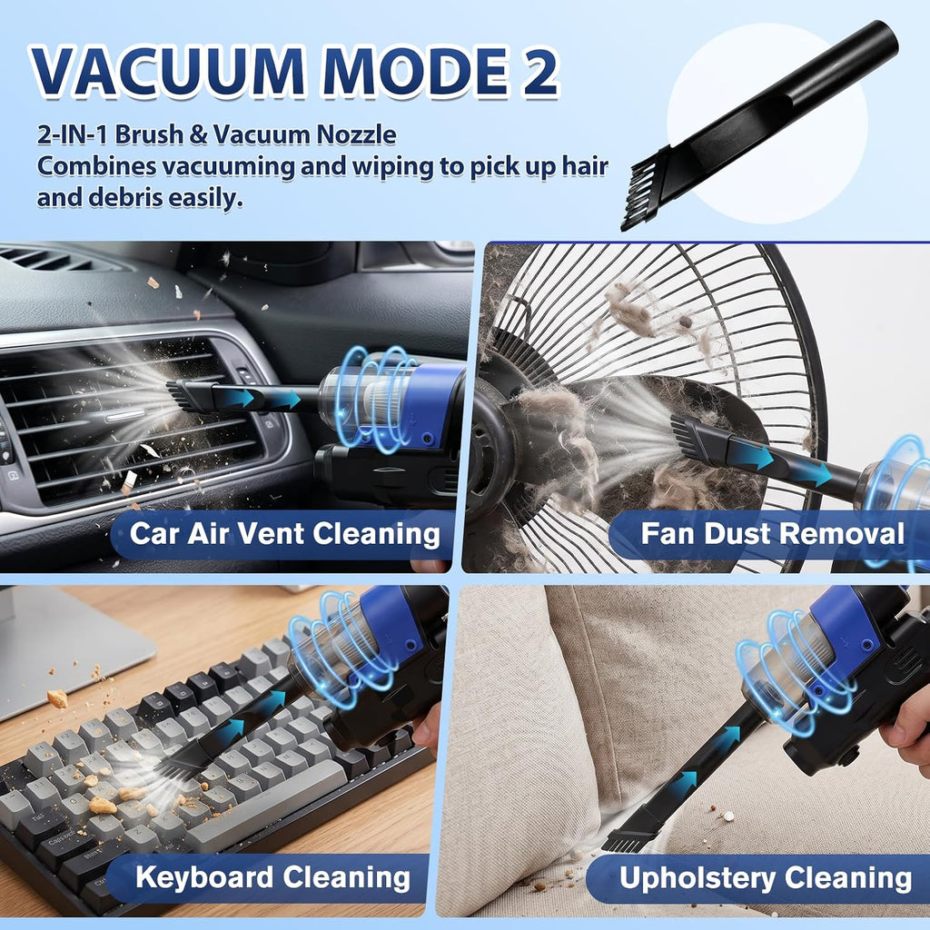 Cordless Pressure Washer, Multifunctional Power Washer for Wash,Blow,Vacuum | Portable Pressure Washer with 2*21V Batteries, 5-In-1 Nozzle, Battery Powered Pressure Washer for Car, Patio & Home Cleaning