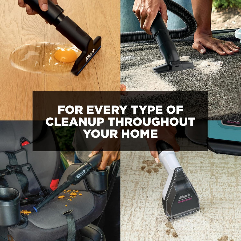 Shark Everymess™ | Ultra-Powerful 3-In-1 Wet Vac, Dry Vac, & Stain Eliminator | Stainforce Technology, Perfect for Homes, Pets, and Cars | 3 Accessories and Cleaning Solution | Blue | VX102BRN